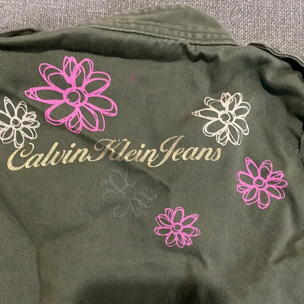 COPY - Calvin Klein Green Zip up Floral Jacket Crazy 8 Turquoise Hooded Poncho